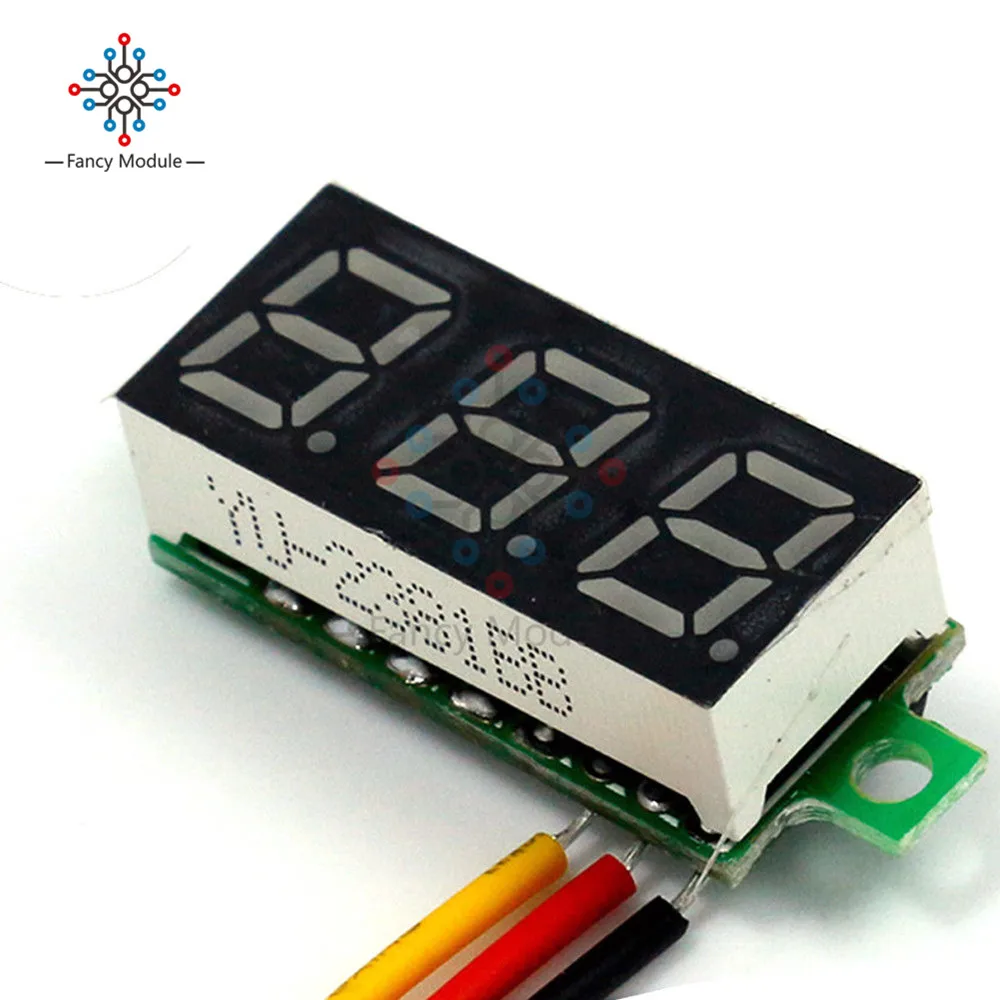 Цифровой вольтметр diymore Mini 0 28 дюйма 3 провода светодиодный дисплей синий красный