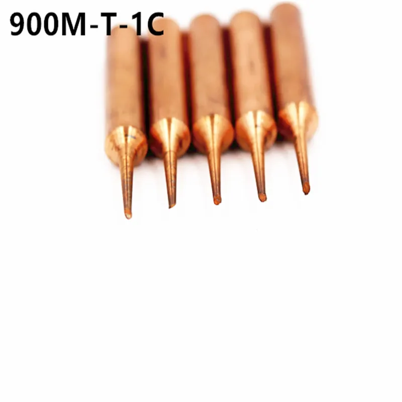 5 шт./лот 900M T 1C Красный наконечник для пайки из чистой меди Hakko 936 FX 888D Saike 909D 852D + 952D
