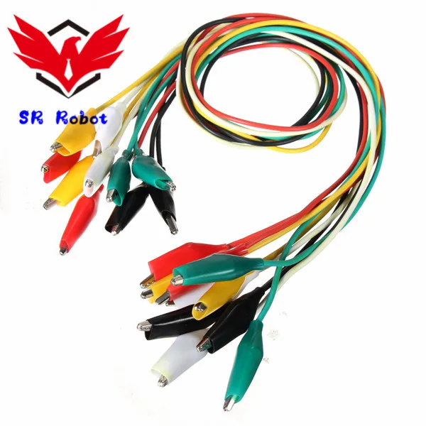 10 шт. зажим аллигатора двойной e образный кабель с зажимами типа &quotкрокодил&quot