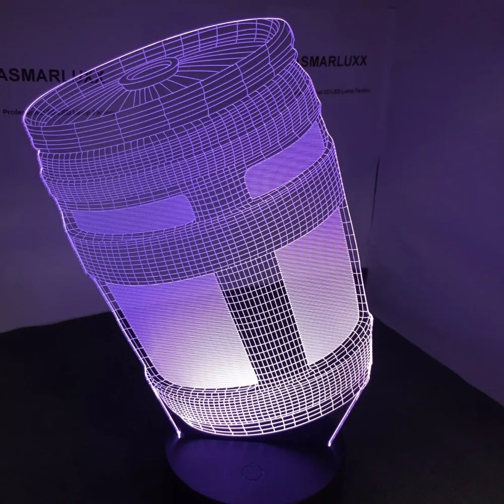 Chug кувшин 3D светодиодный светильник Ночной светильник с usb-портом OEM ODM настройка Прямая со всеми фигурами 7 цветов Декор изменения свет шоу подарок