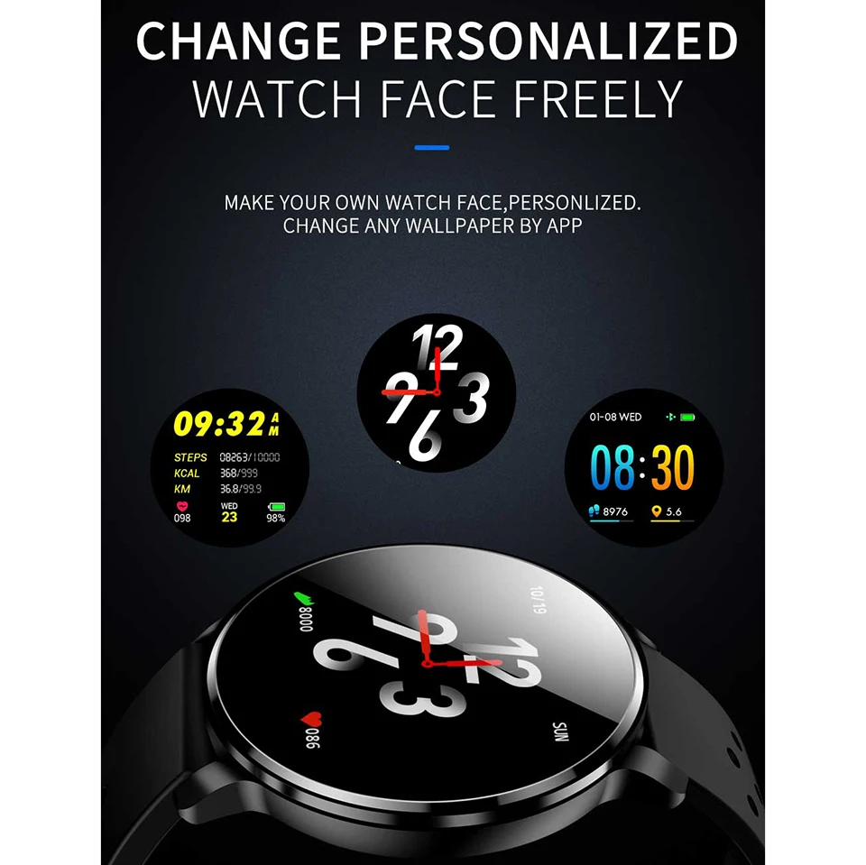 G6 smart watch IP68 из водонепроницаемого материала для измерения кровяного давления, уровня кислорода в крови монитор фитнес трекер Смарт-часы браслет для мужчин/женщин