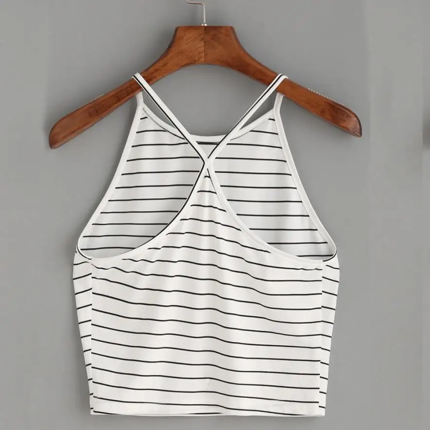 Пикантный женский жилет без рукавов спортивные топы для спортзала полосатые
