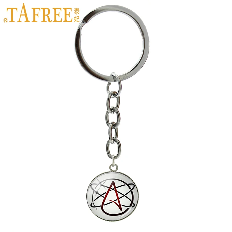 Брелок TAFREE Atheist символ атома элегантный логотип atheist брелок с движением atheism