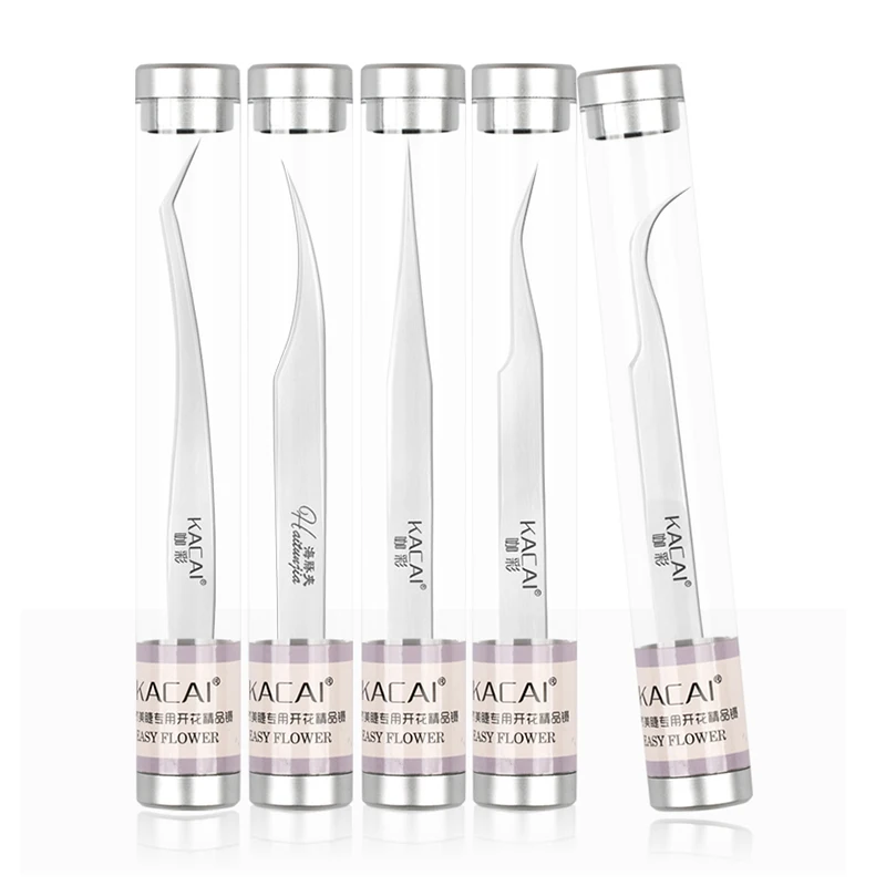 KAICAI Пинцет для ресниц профессиональный отдельных из нержавеющей стали объема