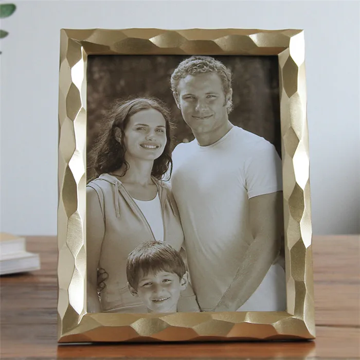8inch Rectangle gold Золотая Серебряная креативная Геометрическая стерео фоторамка студийная учебная декоративная настольная Свадебная фоторамка 6 дюймов 7 дюймов 8 дюймов - Цвет: 8inch Rectangle gold