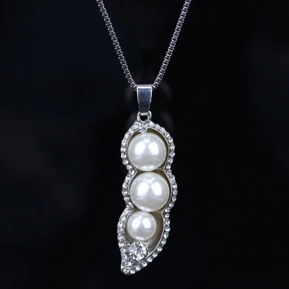 Женское ожерелье с кулоном в виде горошина искусственным жемчугом | Украшения и