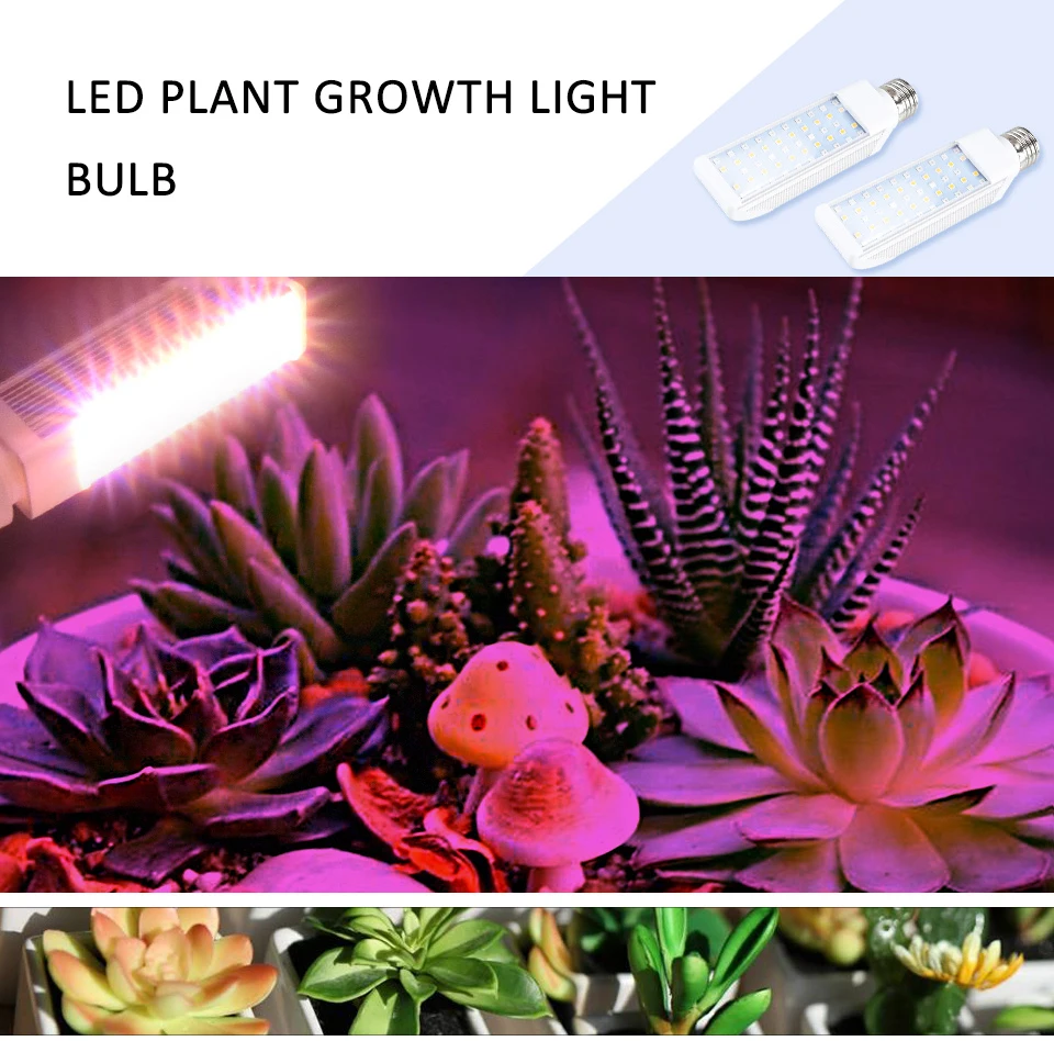 LED Grow Light Full Spectrum E27 Replacement Sunlight Phyto Growing Light for Plants Flowers AC 85-265V Clip-on Desk Grow Lamps
