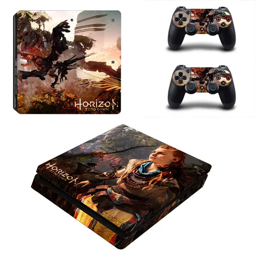 YSP4S-1066 Horizon Zero Dawn PS4 тонкая кожа Стикеры для sony Игровые приставки 4 консоль и контроллер для Dualshock 4 PS4 тонкий Стикеры наклейка - Цвет: YSP4S-1066