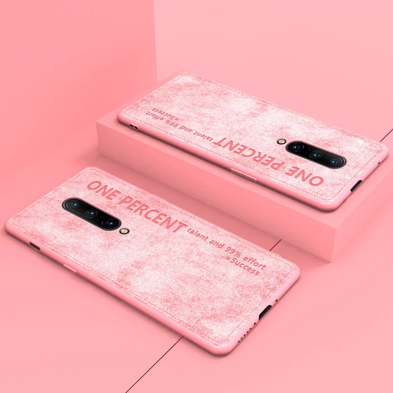 ADKO ультратонкий цветной чехол для телефона из поликарбоната для Oneplus 7 6 6T тканевый противоударный Стильный чехол для телефона с надписью для Oneplus 7 Pro