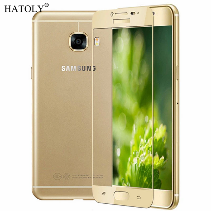Закаленное стекло HATOLY для Samsung Galaxy C7 2 шт. защита экрана C7000 полное покрытие 3D