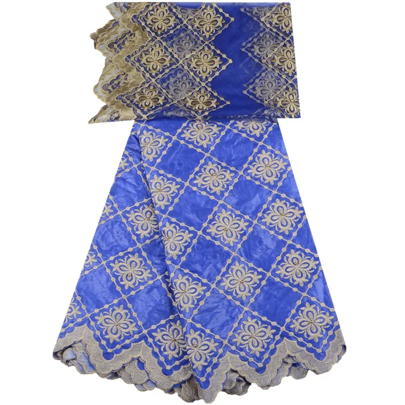 

Purple Embroidered Bazin Riche Getzner With Tulle Lace Fabric Latest African Bazin Fabric With Beads For Women Dress F1304