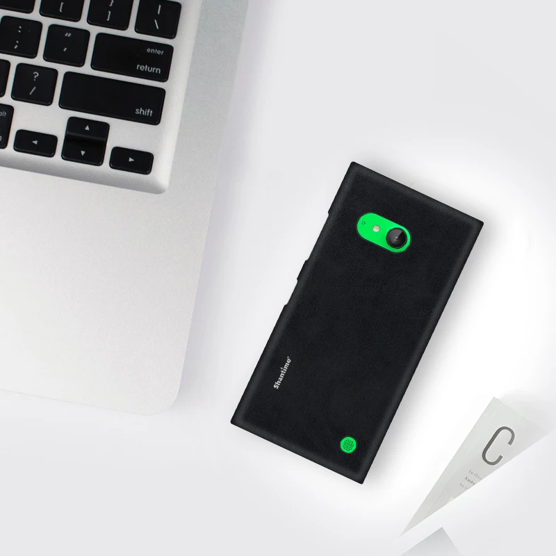 Роскошный Винтажный чехол из искусственной кожи для Nokia Lumia 730, чехол для телефона Nokia Lumia 735, чехол в деловом стиле - Цвет: Black