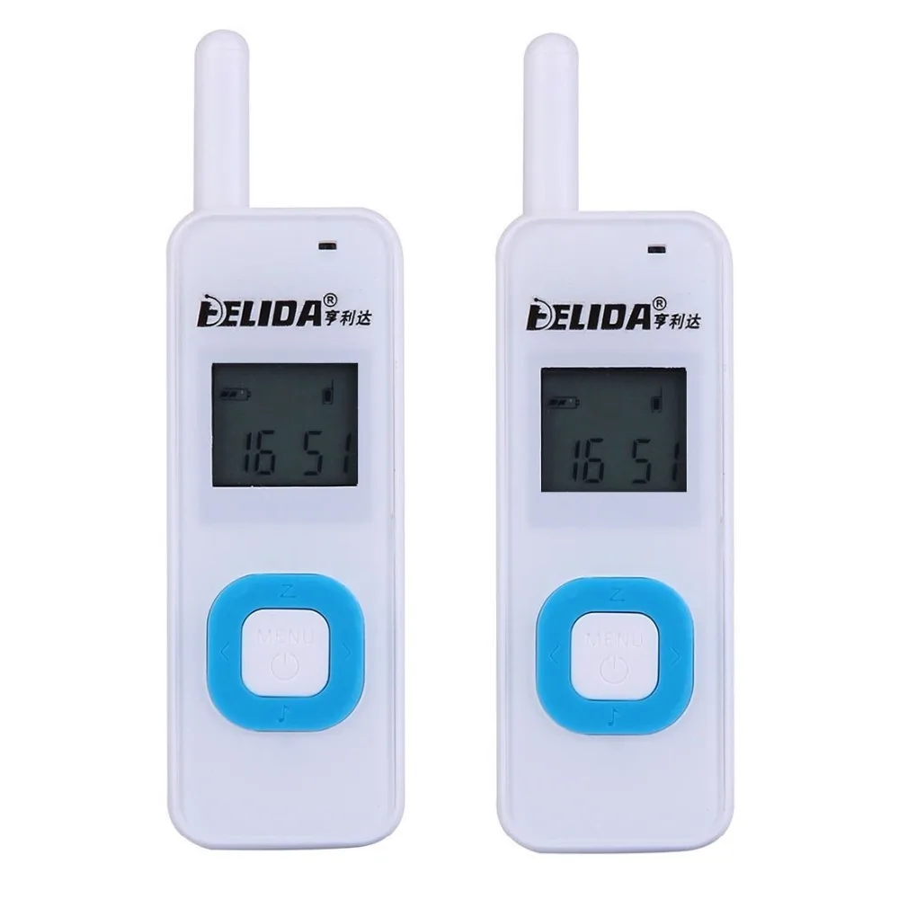 

2Pcs Smallest Mini Walkie Talkie 25CH 2W UHF 400-470Mhz PMR446 VOX LCD Display Ham Radio FM Transceiver Two Way Radio