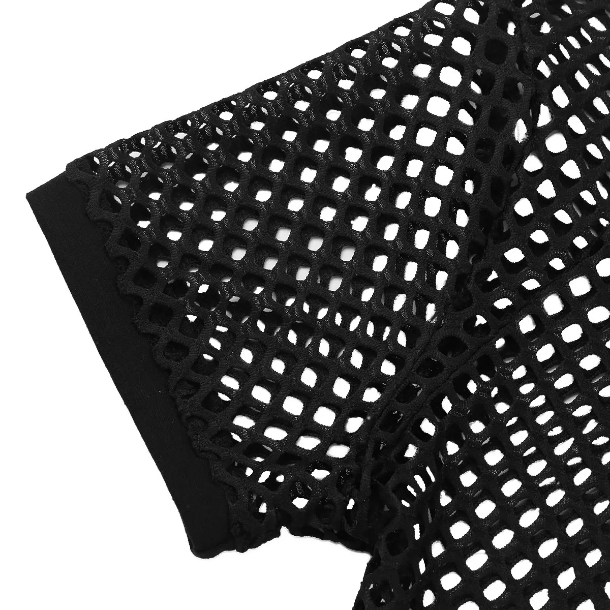 Мужская сексуальная сетчатая Прозрачная Футболка Модные ажурные футболки с