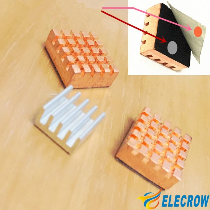 Elecrow Raspberry Pi 3 радиаторы 2 Чистая медь 1 Алюминиевая Защитная панель радиатор для