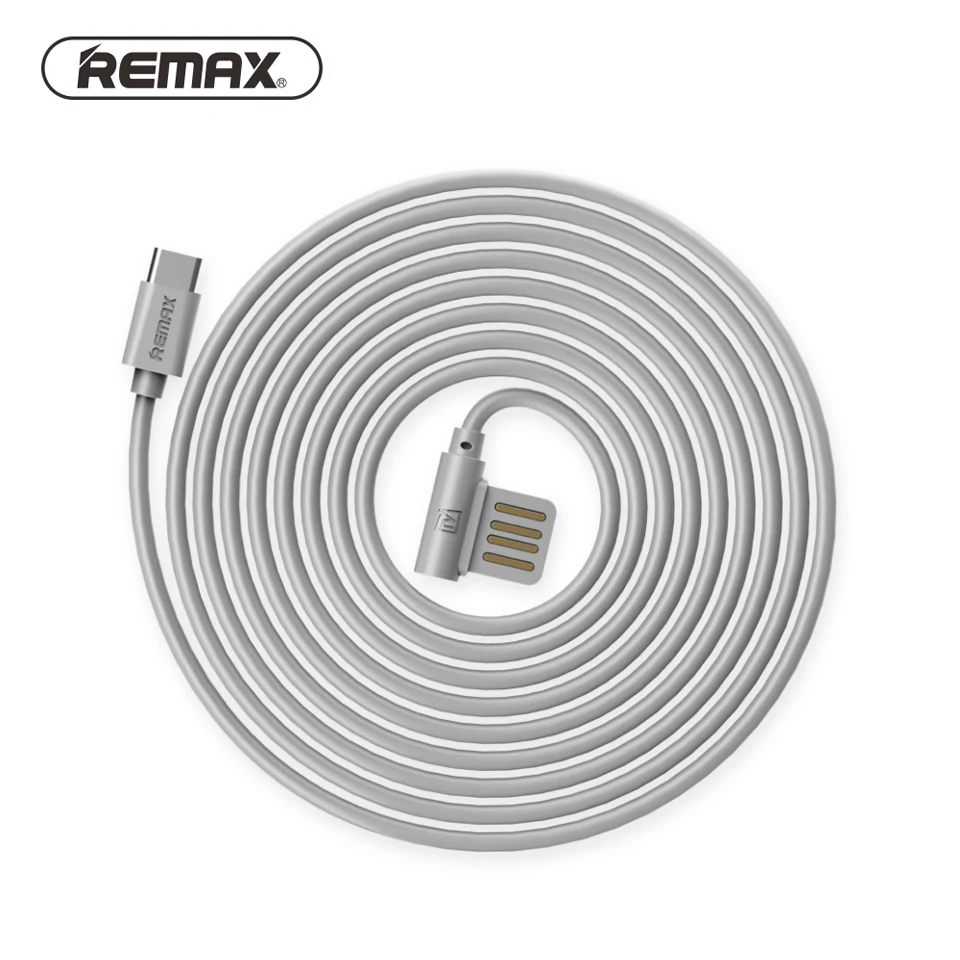 REMAX USB типа C c кабель для передачи данных Портативный 90 градусов двойной Тип