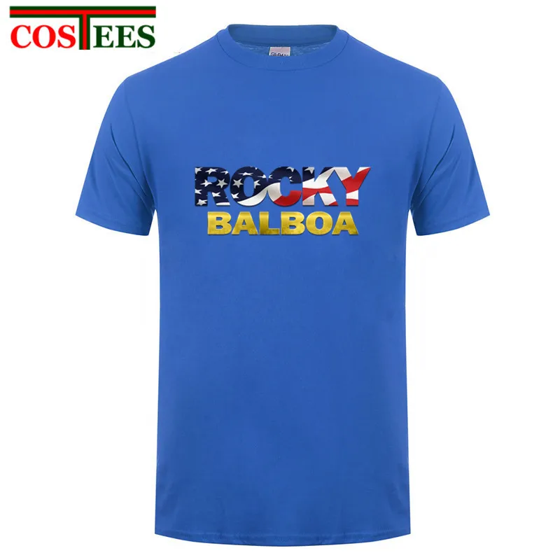 Новая модная Винтажная Футболка Rocky Balboa Мужская футболка homme USA hero боксеры hombres с