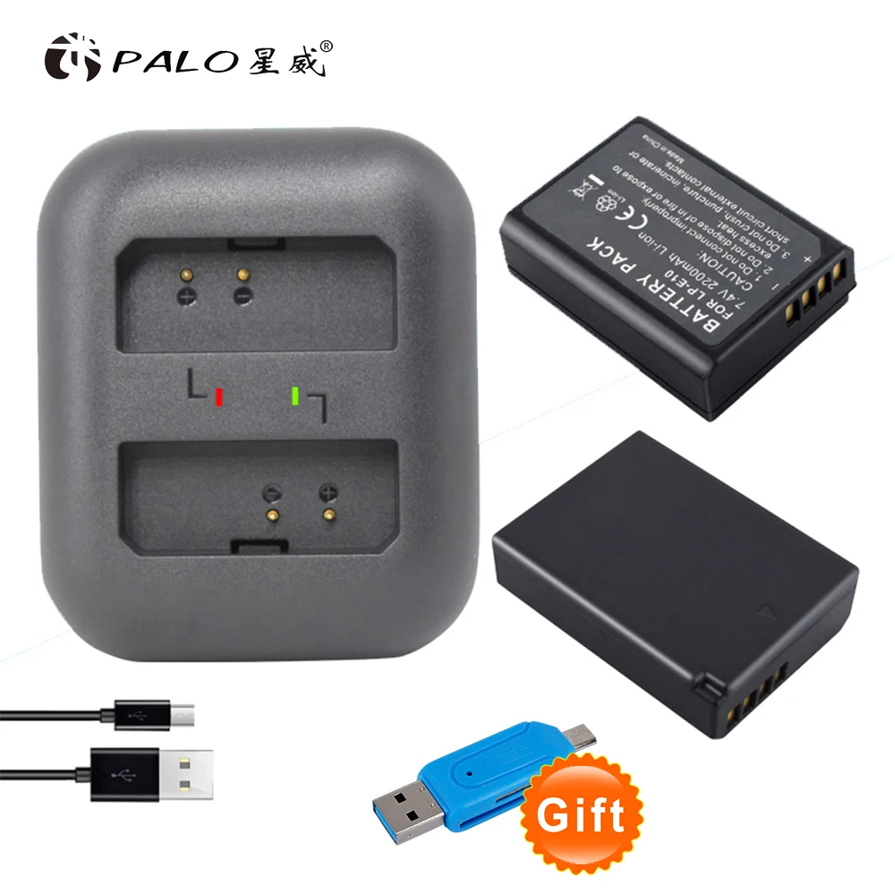 2x LP-E10 LP E10 LPE10 Камера батареи+ светодиодный USB двойной Зарядное устройство для цифровой однообъективной зеркальной камеры Canon EOS 1100D 1200D 1300D поцелуй X50 X70 X80 Rebel T3 T5 T6