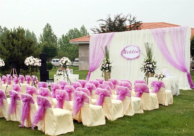 

Wholesale sale!50meter/Roll 19'' width Cloth Cover Sheer Multi-Colored Organza Fabric For Wedding Decoration or party decoration