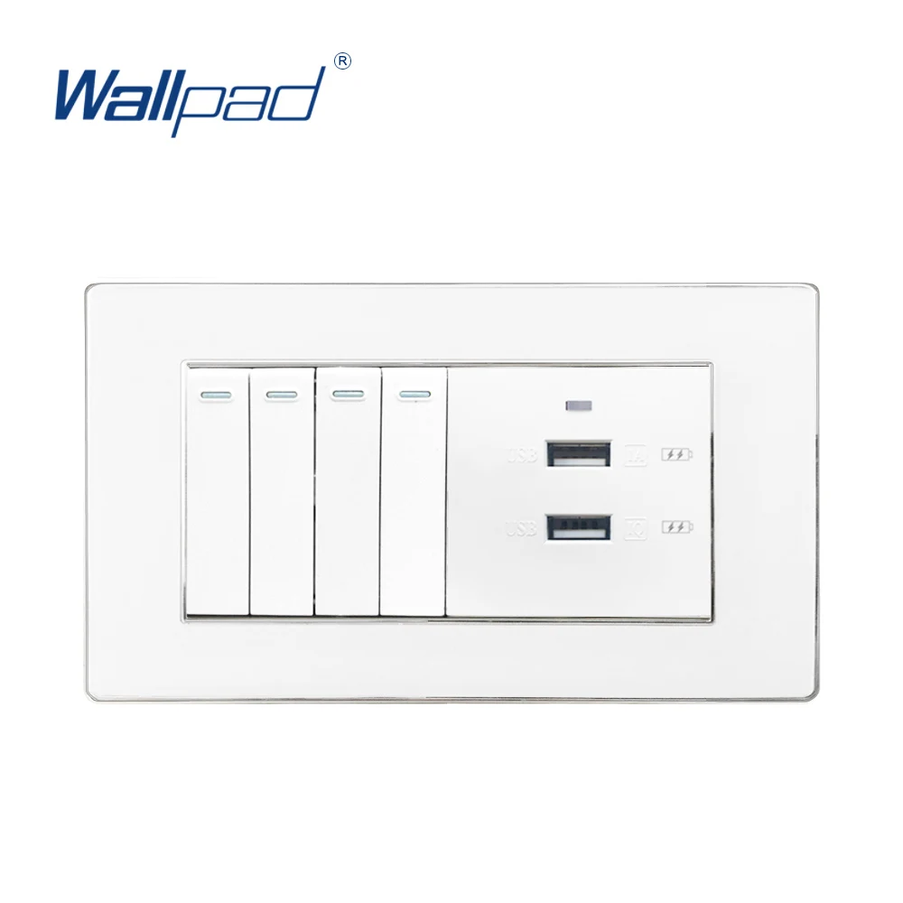 Розетка USB с 4-позиционным 2-позиционным переключателем настенный выключатель