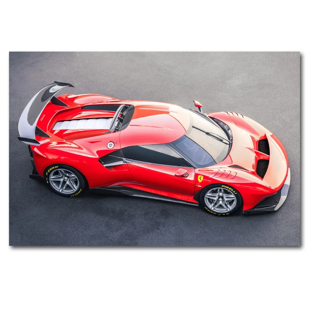 Плакаты и принты Ferraris P80 C красная автомобиль спортивный суперкар Настенная