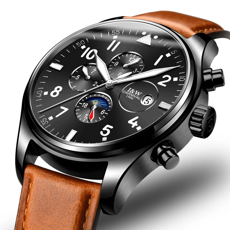 

Carnival Top Brand Luxury Men Watches Sapphire reloj hombre Automatic Mechanical Watch Men Luminous relogio Wristwatch C8764G-13
