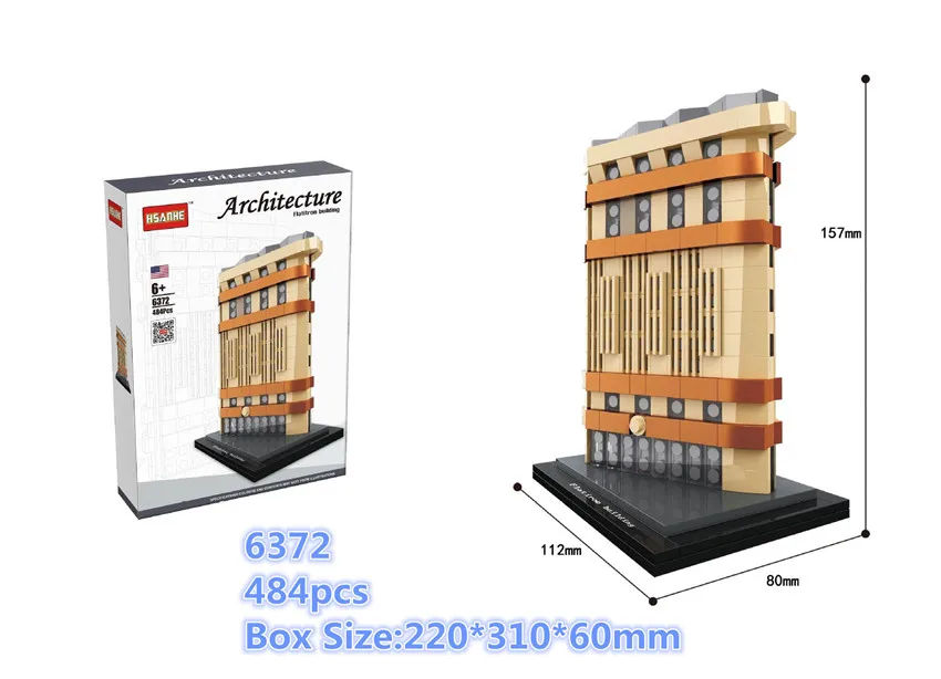 Всемирно известная художественная архитектура Белый Дом строительный блок Нью