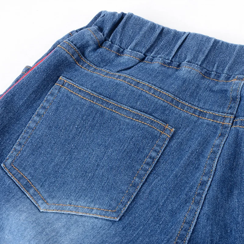 CALOFE Womens Jeans High Waist Side Striped Trousers Patchwork Straight Jeans Matched Casual Pants Slim Jeans Plus Size 4XL