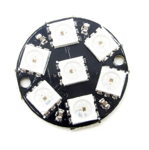 1 шт. 7-битный WS2812 5050 RGB светодиодный кольцевой светильник круглая декоративная