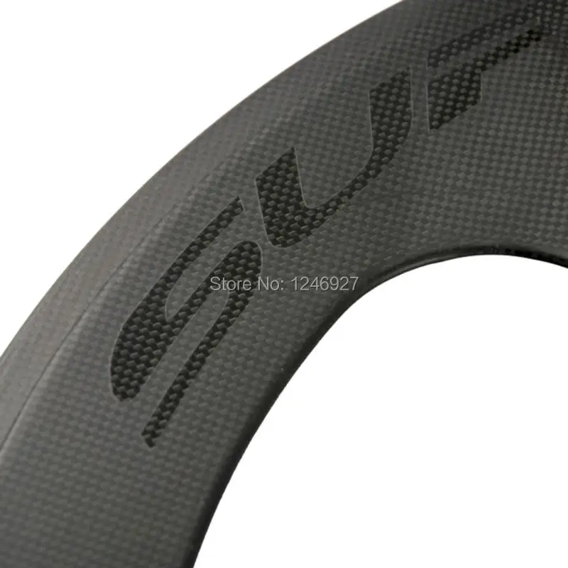 Карбоновое колесо суперкоманды матовое покрытие 3 спицами глянцевое клинцевое 70