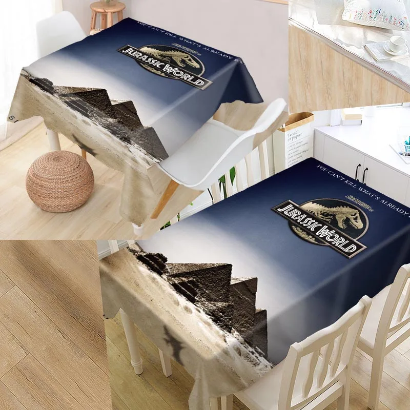 13 Jurassic Park Custom Table Cloth Oxford Print Rectangular Waterproof Oilproof Table Cover Square Wedding Tablecloth P - Цвет: 13