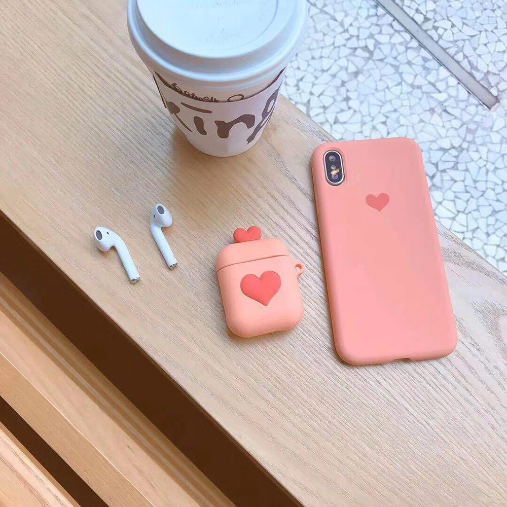 3D милый Дисней Розовый любовь для airpods силиконовый защитный чехол apple