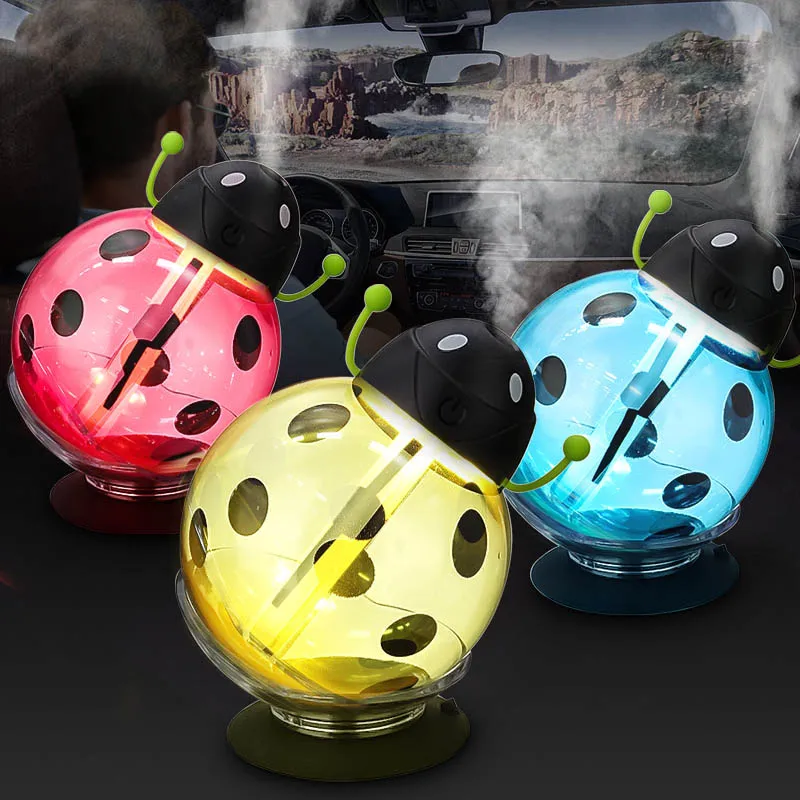 260 мл Beetle Mini USB Ночник мультфильм божья коровка Арома диффузный увлажнитель воздуха тумана автомобиля Детские аксессуары для спальни