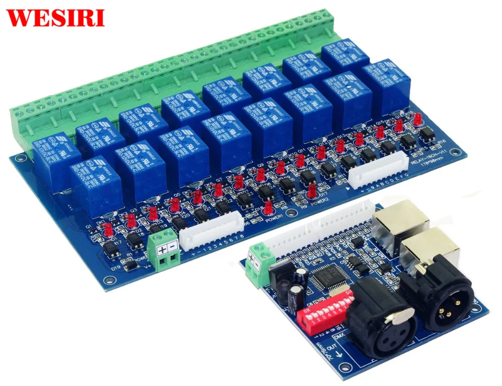 16 канальный релейный переключатель DMX512 контроллер с релейным выходом высокого