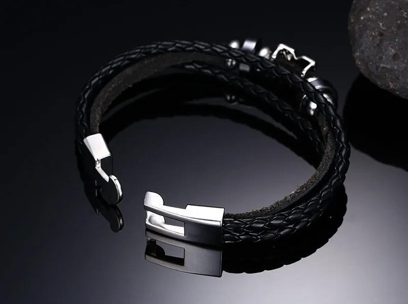 Винтажный кожаный браслет из натуральной ПУ бижутерия унисекс для девушек и