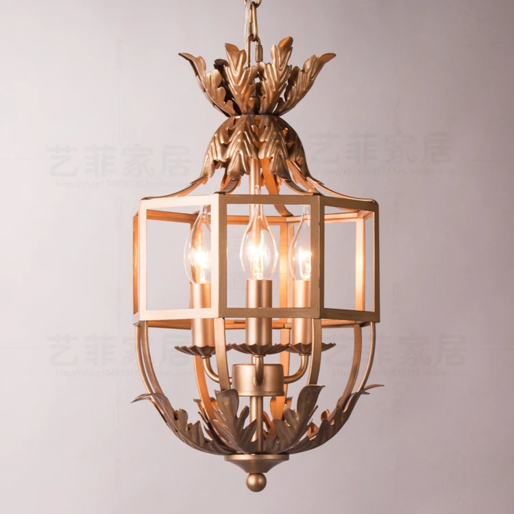 

European style Pendant Lights leaf method pendant retro old bedroom aisle porch antique lamp Library lamps LU71243 YM