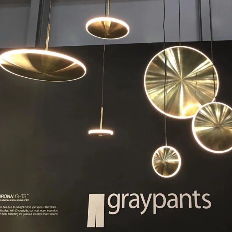 Люстры в винтажном стиле потолочные светильники с золотыми дисками ретро