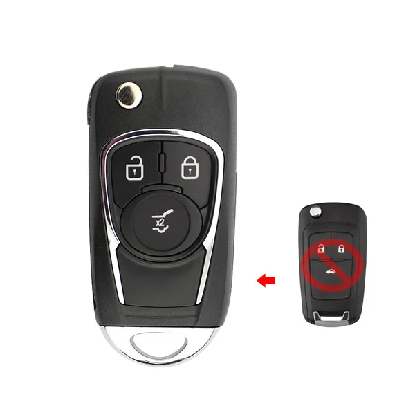 3 Button OkeyTech корпус для автомобильного ключа для Opel модифицированный переключатель ключа Uncut заготовка HU100 лезвие для Chevrolet Cruze Buick Замена 2/3/4/5 Кнопка - Цвет: 3 Button