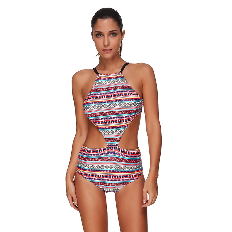 Монокини Цельный купальник большого размера женский пуш ап|Комбинезоны| |