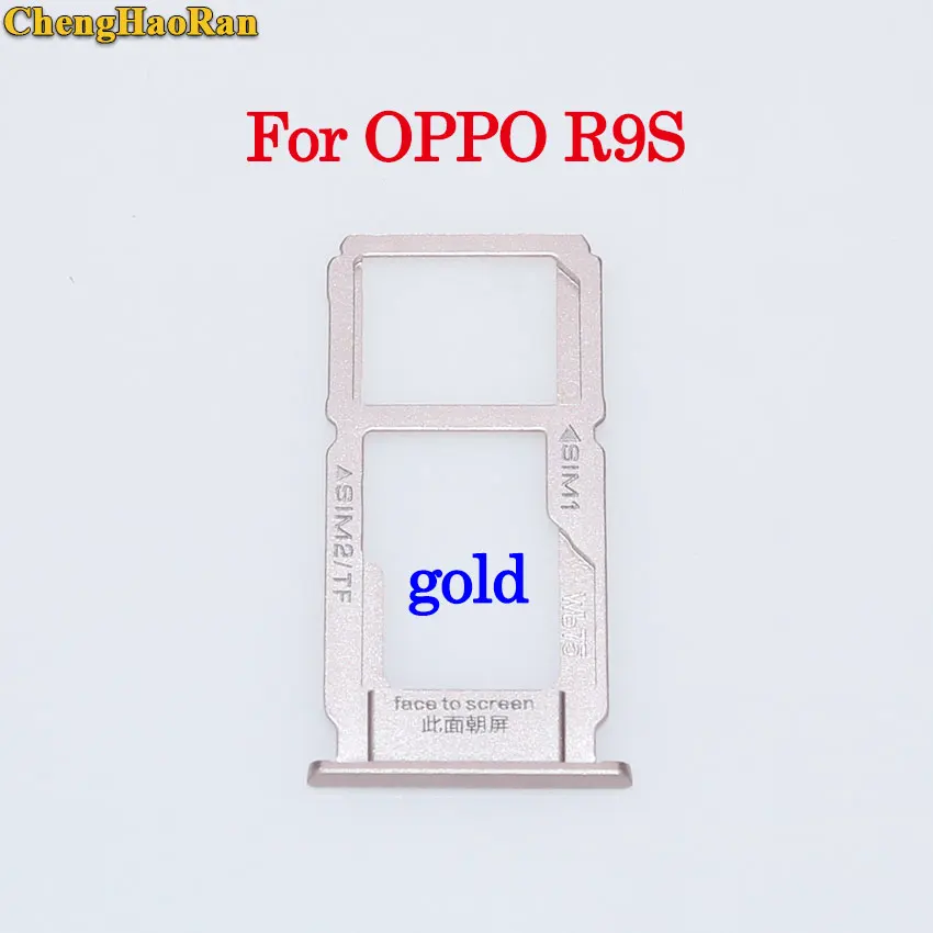 R9S -- Gold ChengHaoRan sim-карты слот для карт памяти держатель адаптер для OPPO R7 plus R7s R7Plus R9 R9plus R9sk R9s R9s плюс S-D карты - Цвет: R9S -- Gold