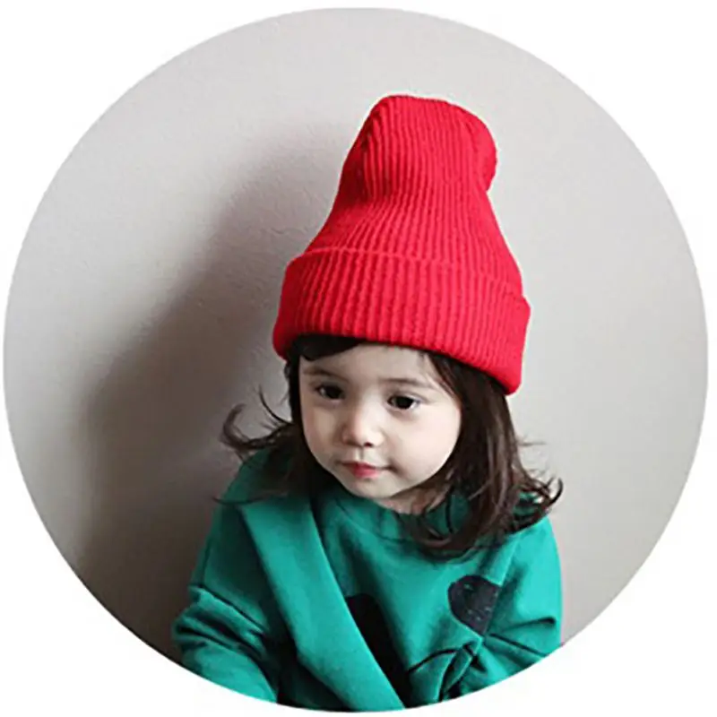 Warm High Quality Baby Girl Hat Autumn Newborn Solid Beanie For Boys Girls Cotton Knit Children Winter Hats | Детская одежда и