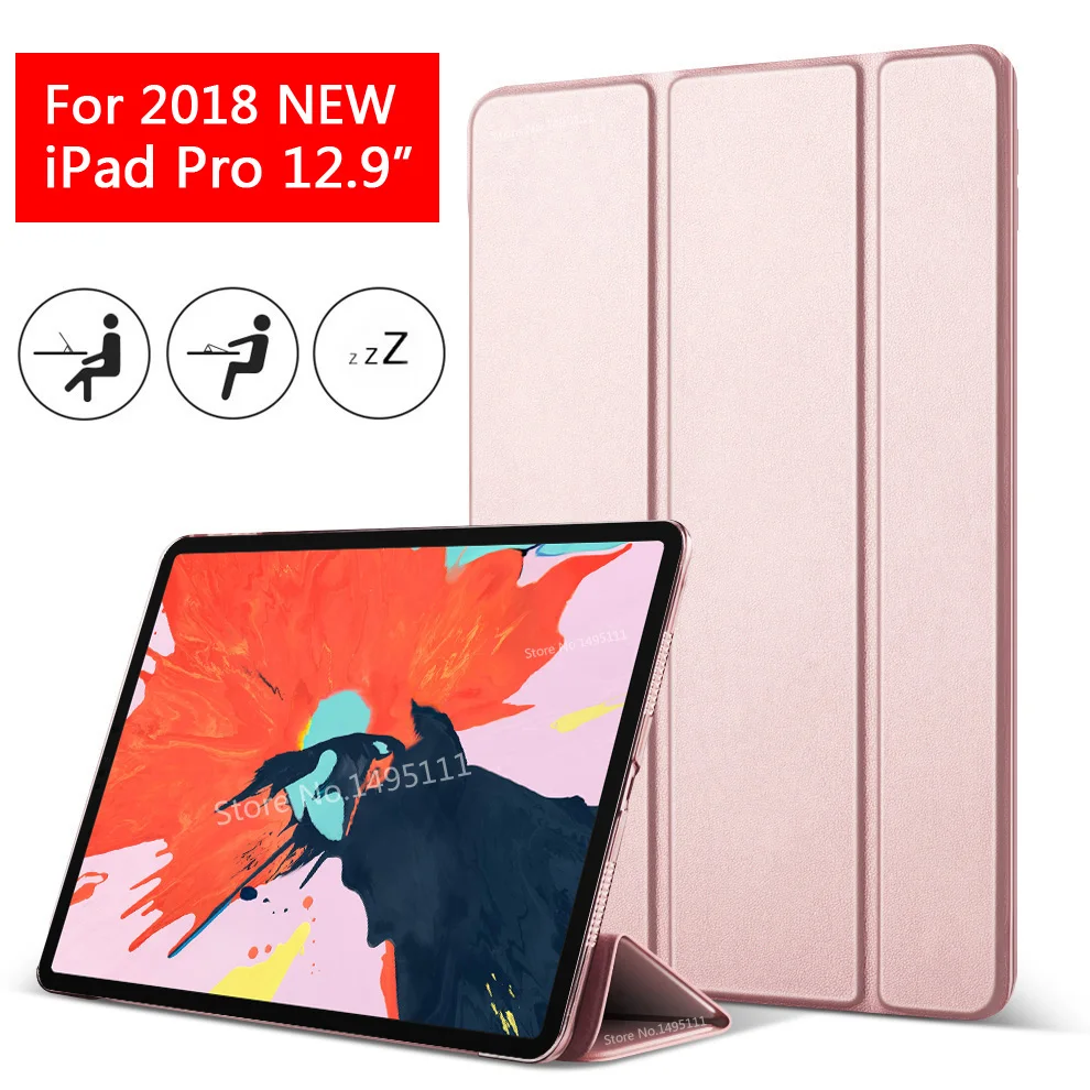 Чехол для iPad Pro 12 9 2018 из искусственной кожи прозрачный чехол ПК ультра тонкий