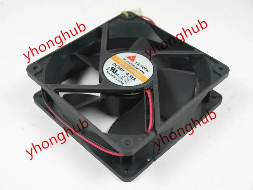 Y.S TECH FD241238HB 2 провод Сервер охлаждающий вентилятор DC 24V 0.36A 120x120x38mm|fan dc|square fandc 24v fan |