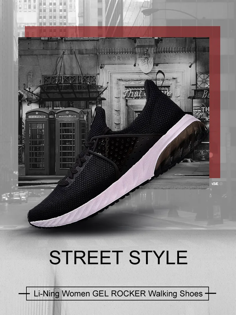 Li-Ning/женские гелевые рокерские туфли для образа жизни; светильник; спортивная обувь с подкладкой для фитнеса; дышащие кроссовки на подушке; AGCN052 YXB172