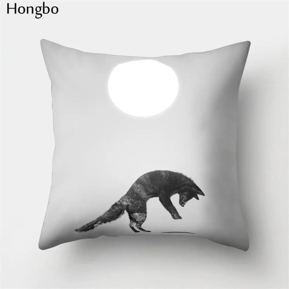 10 Hongbo 1 шт. мультфильм лиса печати квадратный пледы Наволочки Чехол для подушки для автомобиля диван домашний декор - Цвет: 10