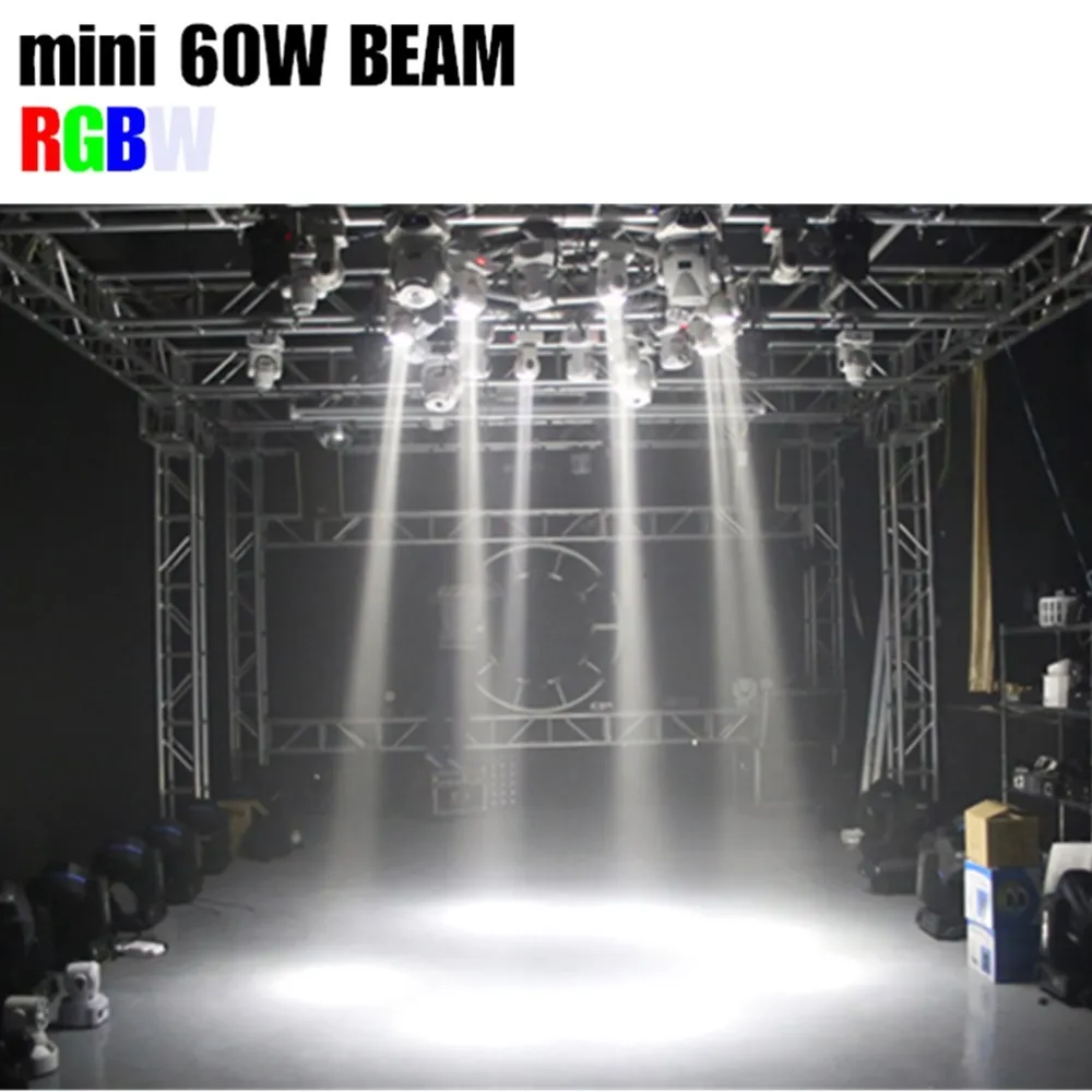Moving head light mini led spot 60 Вт Луч rgbw 4in 1 бар ktv dj профессиональный | Лампы и освещение