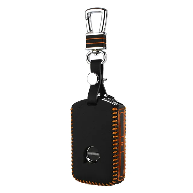 Цвет: желтый Ключ чехол для volvo s90L xc90 t5 t6 t8 основа Обложка key holder верхний слой кожи xc90 - Название цвета: Цвет: желтый