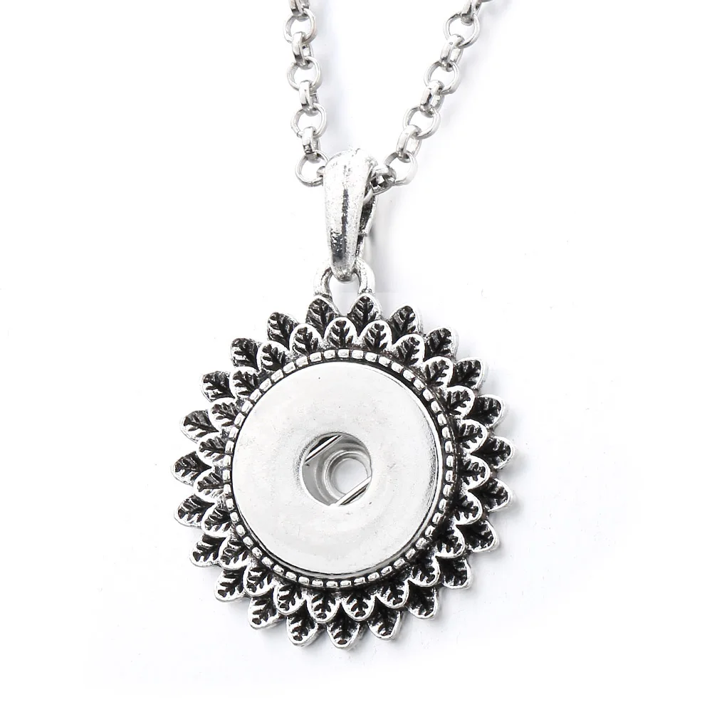 18 мм новые ювелирные изделия оснастки винтажное металлическое круглое ожерелье