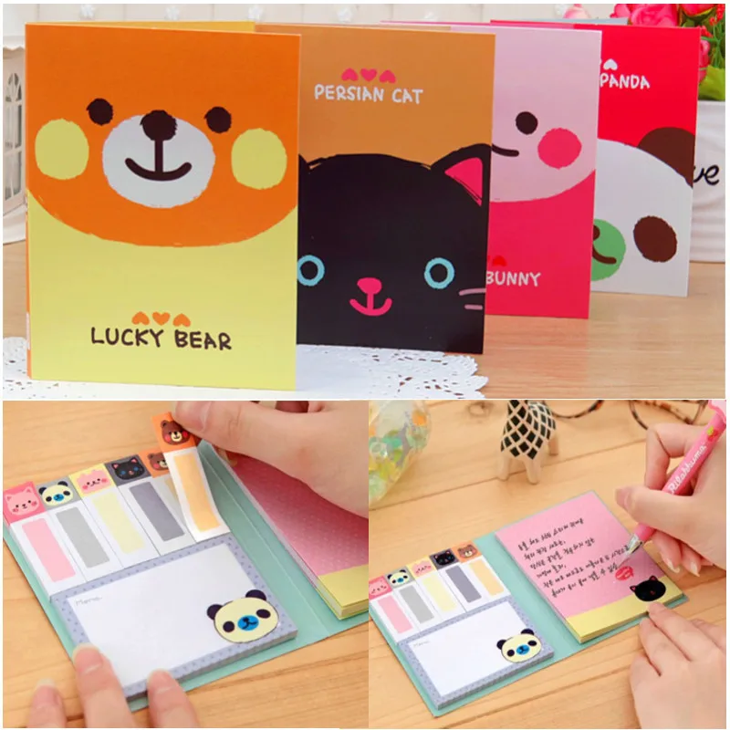 3 шт./компл. Южная Корея модные милые наклейки для книг с маленькими животными
