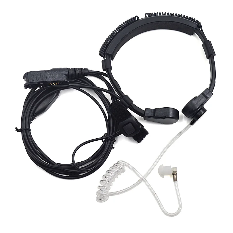 XQF гарнитура с микрофоном и воздушной трубкой для Motorola Walkie Talkie Tetra MTP3250 MTP3100 DP2400 CB
